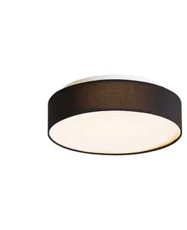 Stropné osvetlenie Inteligentné stropné svietidlo čierne 35 cm vrátane LED a diaľkového ovládania - Flat Drum