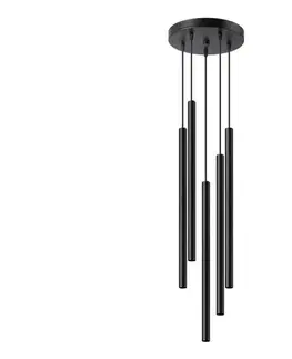 Svietidlá  SL.1176 - Luster na lanku PASTELO 5xG9/8W/230V čierna SL.1176