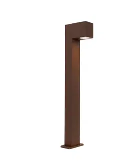 Zahradne stlpove lampy Priemyselná stojaca vonkajšia lampa hrdzavohnedá 65 cm IP44 - Baleno