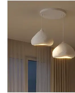 Svietidlá BRILAGI - Závesný luster WABI SABI na lankách, 2xE27/40W/230V, priemer 45 cm, biela 118OPV1210