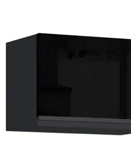 Kuchynské skrinky visiace Kuchynská skrinka Brick G50OK čierna/čierna lesk HG