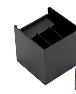 Svietidlá  LED Vonkajšie nástenné svietidlo 2xLED/3W/230V IP54 čierna KIRA BLACK