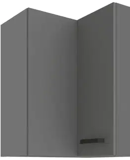Kuchynské skrinky visiace Skrinka do kuchyne NESSA ANTRACIT 60X60 GN-72 2F (90°)