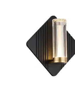 Svietidlá Rabalux 71407 - LED kúpeľňové nástenné svietidlo ROSALINE LED/7W/230V IP44 čierna/zlatá 71407