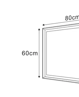Kúpeľňové zrkadlá SAPHO - SORT zrkadlo s LED osvetlením 60x80cm, bezdotykový IR senzor, 2700-6500K, čierna mat ST080S