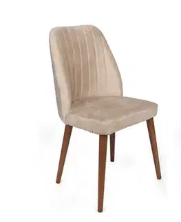 Jedálenské stoličky IRON jedálenské stoličky 2 ks, krémová / orech