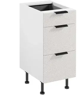 Kuchynské skrinky Korpus Luxeo K04-D40S3-AX biely