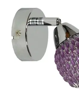 Nástenné svetlá Nástenná lampa 1X40W G9 fialová ČÍRA