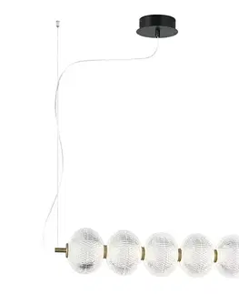 Svietidlá Viokef Lighting LED luster na lanku PELLUCID LED/23W/230V zlatý/číry 4297800