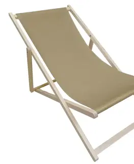 Záhradné lehátka NABBI Zanzi plážové lehátko taupe