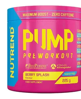Práškové pumpy Pump (bez kofeínu) - Nutrend 225 g Bubble Gum