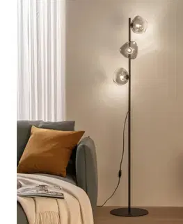 Lampy BRILAGI - Stojacia lampa VULCANO 3xG9/8W/230V čierna/dymová čierna 16203
