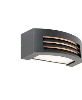 Vonkajšie nástenné svietidlá Moderná nástenná lampa antracit IP44 - Hurricane 1