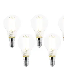 LED osvetlenie Sada 5 LED žiaroviek E14 P45 číre 2,2 W 470 lm 2700 K