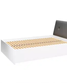 Postele pre dievčatá Posteľ Lille 14 biely Mat/Dub Lefkas
