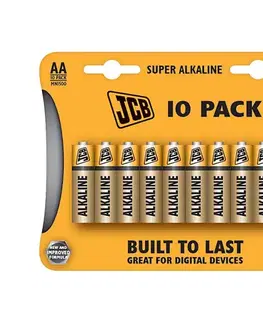 Predlžovacie káble  JCB-LR06-10B - 10 ks Alkalická batéria AA 1,5V JCB-LR06-10B