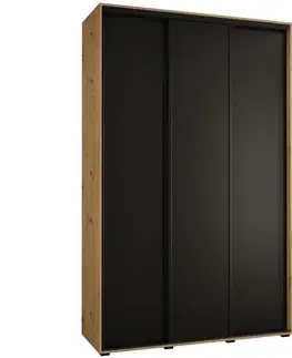Šatníkové skrine Skriňa 45 Canaris 1 150 artisan/čierna/čierna