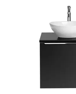 Skrinky s umývadlom ArtCom Kúpeľňová skrinka s umývadlom a doskou SANTA FE Black DU60/2 | 60 cm