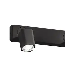 Svietidlá Ideal Lux - LED nástenné bodové svietidlo RUDY 2xGU10/7W/230V CRI 90 čierne 321509