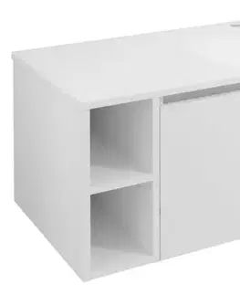 Kúpeľňový nábytok SAPHO - LOREA skrinka 100x46x51,5cm (20+80cm), pravá, biela matná LE080-3131-R-01