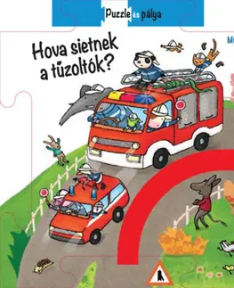 Leporelá, krabičky, puzzle knihy Puzzle és pálya - Hova sietnek a tűzoltók?