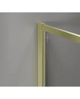 Sprchové dvere MEXEN/S - Kyoto-F Sprchová zástena WALK-IN s rámom 150 x 85, transparent 8 mm, zlato kefovaná 800-150-202-04-55-085