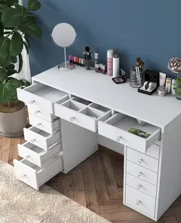 Kozmetický stolík ABLE kozmetický stolík, biela