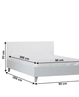 Fiera Posteľ FIERA 90x200 cm Tempo Kondela