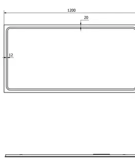Kúpeľňové zrkadlá SAPHO - GEMINI zrkadlo s LED osvetlením 120x60cm GM120