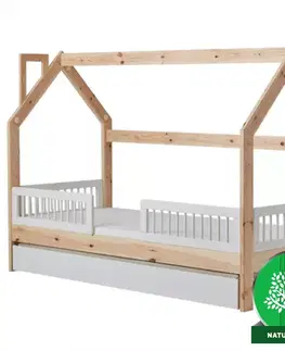 Postele pre dievčatá Posteľ DOMEK 200X90 borovica
