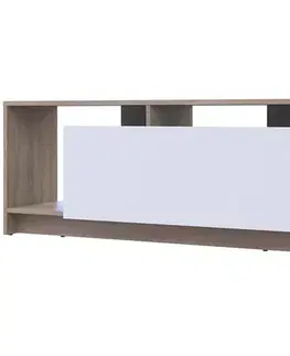 TV stolíky NABBI Ulfet U2 tv stolík dub sonoma / biela