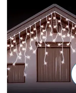 LED osvetlenie  B.V.  - LED vonkajší  reťaz 200xLED/8 funkcií 13x0,6m IP44 studená biela B10303K41
