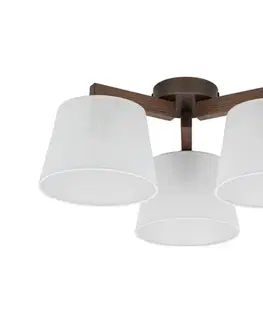 Svietidlá BRILAGI - Prisadený luster LATTE 3xE27/15W/230V borovica/biela 11569
