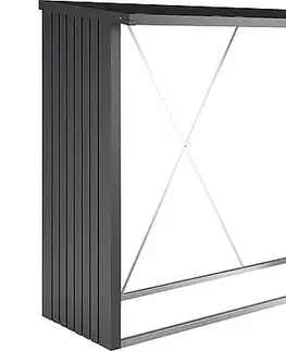 Drevníky Biohort Drevník BIOHORT Woodstock 229 x 102 x 199 cm (tmavo šedá metalíza)