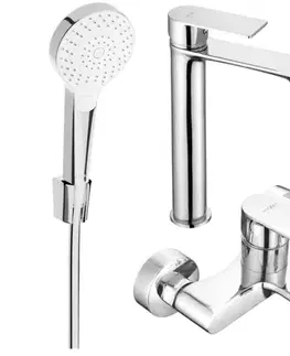 Sprchy a sprchové panely MEXEN/S - Royo R05 Set umývadlové a vaňové batérie s príslušenstvom, chróm 72213R05-00