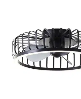 Ventilátory Brilliant - LED stropné svietidlo s látorom CAPO LED/36W/230V čierne + diaľkové ovládanie G80920/06