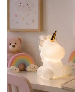 Lampy ONLI - Stolová lampa PORCELLANA 1xE14/6W/230V 23,5 cm jednorožec 095/L