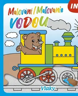 Nalepovačky, vystrihovačky, skladačky Malování / Maľovanie vodou – Vlaky