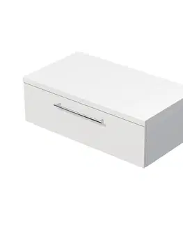 Kúpeľňový nábytok Kúpeľňová skrinka pod umývadlo na dosku Naturel Ratio 90x29,6x50 cm biela mat ND901Z26.A3416 ND901Z26.A3416