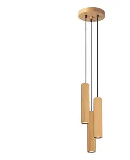 Svietidlá  SL.1557 - Luster na lanku KARBON 3xGU10/10W/230V zlatá SL.1557