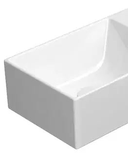 Umývadlá GSI - KUBE X keramické umývadlo 40x23cm, pravé/ľavé, biela ExtraGlaze 9484111