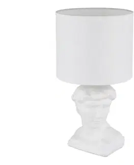 Lampy Globo 21732W - Stolná lampa HERMES 1xE14/40W/230V biela 21732W