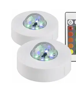 Svietidlá  SADA 2x LED RGB Dekoračné svietidlo FESTA 3xAAA/4,5V + diaľkové ovládanie 325501