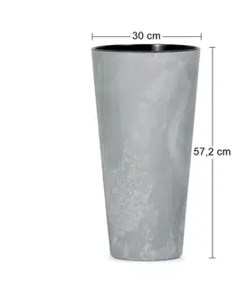 Kvetináče a truhlíky NABBI DTUS300E plastový kvetináč 30 cm sivý betón
