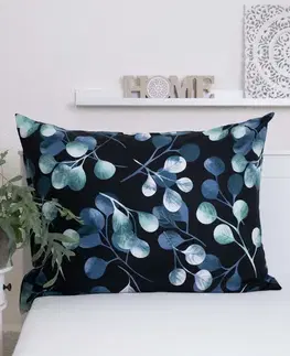 Dekoračné obliečky MKLozkoviny.sk Bavlnená obliečka na vankúš Renforcé 70 × 90 cm - Eukalyptus 2-  -