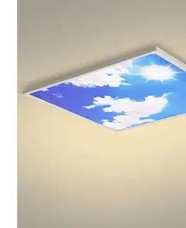 Svietidlá BRILAGI - LED Stropné svietidlo SLIMFRAME SKY LED/58W/230V 60x60 cm strieborná/modrá BRI497