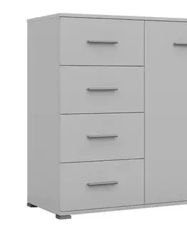 Komody a skrinky RADAN kombinovaná komoda 2D4S, biela nymfea alba
