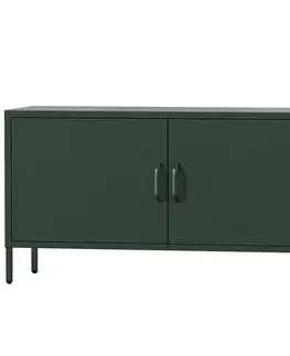 RTV stolíky v podkrovnom štýle TV Stolík Kovový Rosa Modern Bottle Green