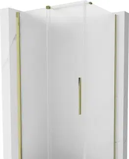 Sprchovacie kúty MEXEN/S - Velár sprchovací kút, posuvné dvere 140 x 100, dekor, zlato 871-140-100-31-50