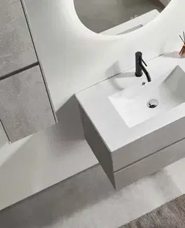 Kúpeľňový nábytok CERANO - Kúpeľňová skrinka Carole + keramické umývadlo Todo - betónovo šedá - 61x50x46,5 CER-8050BD82989
